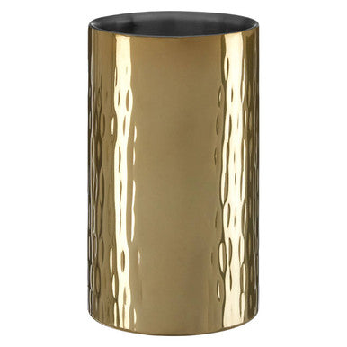 Wine Cooler - Hammered Rich Brass Effect Finish