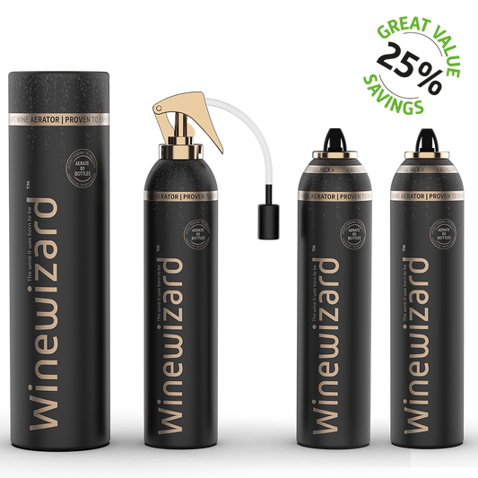 Winewizard - Aérateur de vin intelligent 3-en-1 + pack de recharge